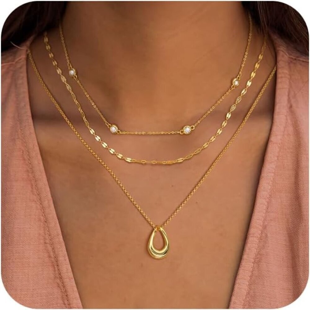 Christmas gift gold Style 05 plated layered necklaces women dainty choker set